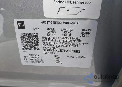 2023 GMC Acadia Awd Denali from USA, damaged, VIN 1GKKNXLS7PZ159883